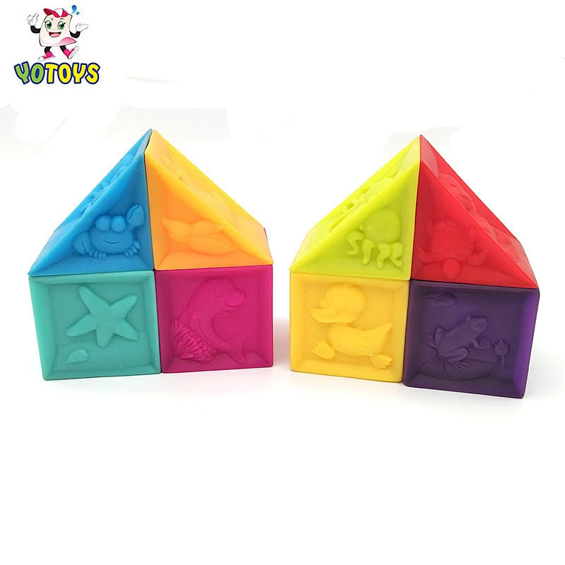 China Wholesales Soft Plastic Rubber Building Blocks Animal Digit Educational Toys Set for Children