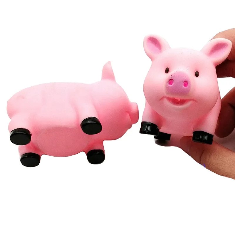 Funny Cute Farm rubber pig Animal Squirting Floating Water Toy roto Vinyl bath Toy set for children