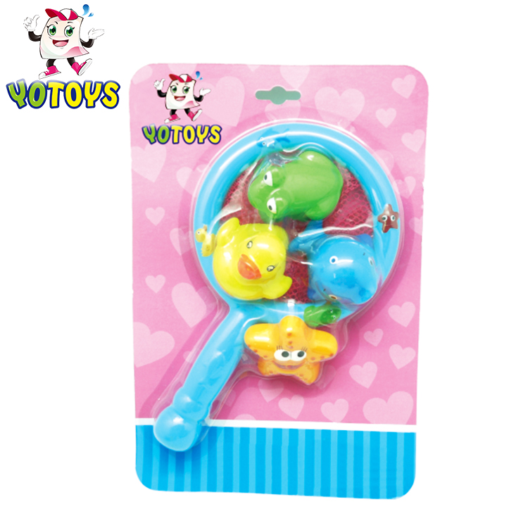 High quality Fishnet bath toys sea animal sea star octopus bath toy, plastic frog fish toys for babies