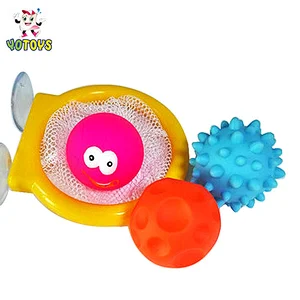 Dongguan Manufacturer Rubber Sensor Ball with Shot Net Kids Educational Toys Bath Toy for Babies