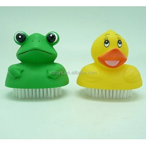 China Wholesale Plastic Animal Duck Frog Nail Cleaning Tool Nail Brushes for Toddler Kids Children