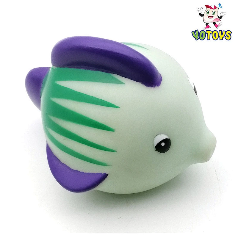 Eco-friendly Rubber Sea Animal Pvc Plastic Floating Clownfish Baby Squirting Bath Toy for Infant Kids