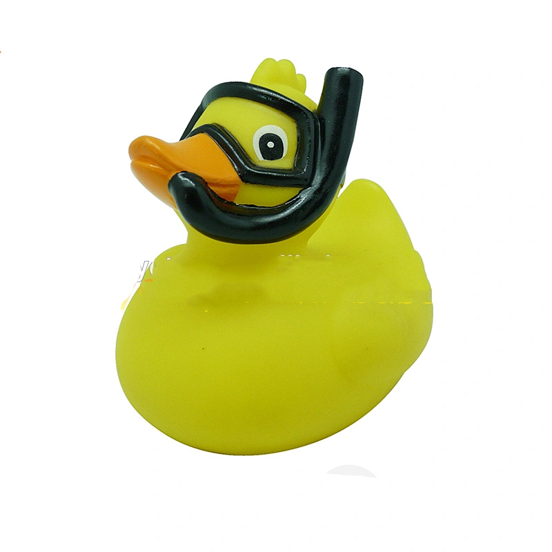 2016 non toxic plaStic PVC rose red rubber duck with sunglasses