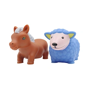 Soft Plastic Rubber Farm Animals Characters Figures Toy Water Shower Bath Game Toys for Baby Kid Gift