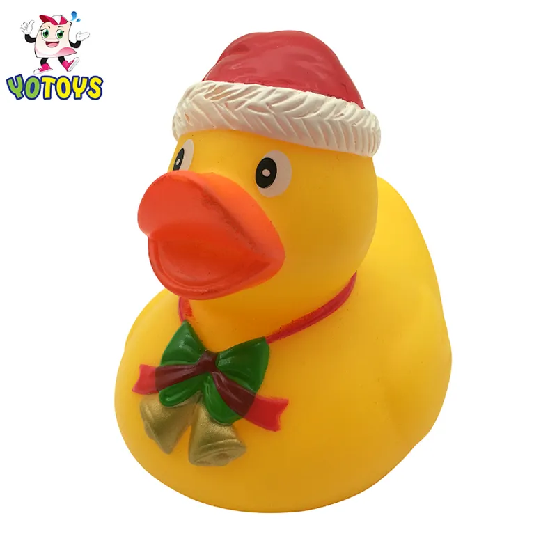 Custom Wholesale Plastic Baby Vinyl Rubber Easter Yellow Duck Christmas Gifts bath Toys for Babies Kids