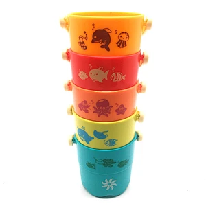 Baby Beach Water learning montessori Educational Bath Stacking up Cups game Toys for Kids toddlers