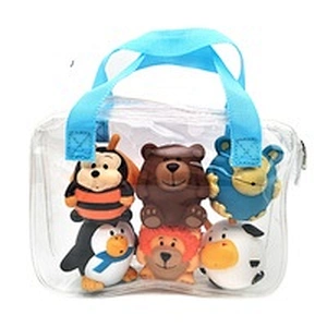 Safety Material Wholesale Wild Animal Vinyl Funny Bath Toy Set