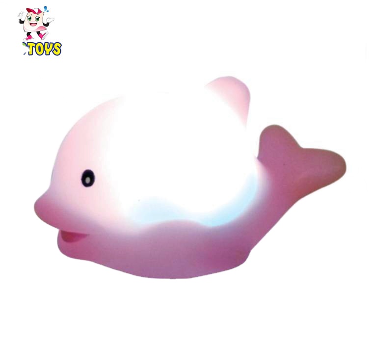 Dongguan Supplies Floating Mini Light Up Flashing Whale Dolphin Animal LED Bath Toys for Kids