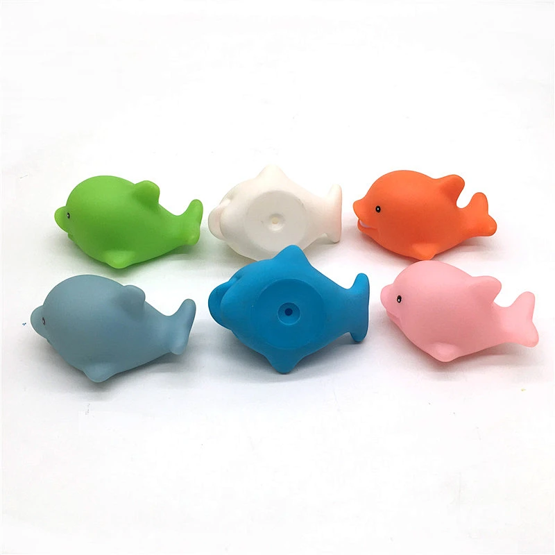 China Wholesale New Vinyl Rubber sea animal Whale dolphin Shark fish baby bath water swimming Toy