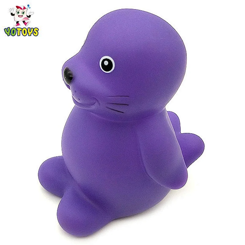 Eco friendly Wholesale Custom Ocean Sea Lion seal Animal PVC squirt Squeaky baby Bath Tub Toy for Kid