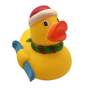 Custom Wholesale Plastic Baby Vinyl Rubber Easter Yellow Duck Christmas Gifts bath Toys for Babies Kids