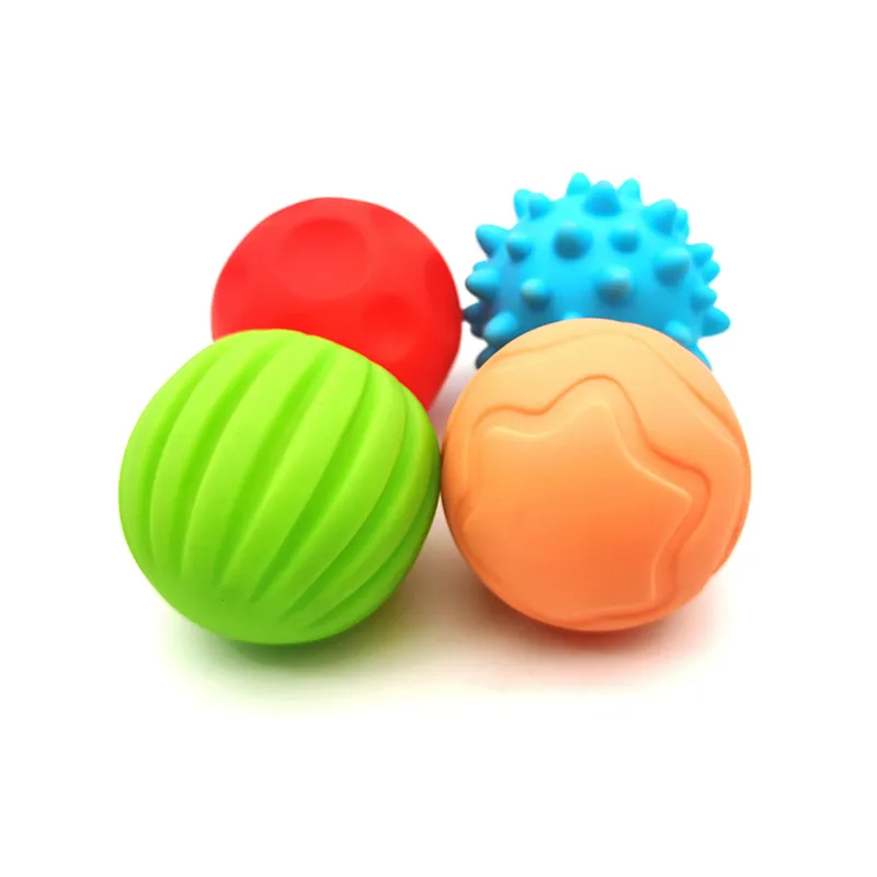 Small plastic pvc Toys Play Massage Ball squirt water soft squeaky shower bath Toy for Kids Gift