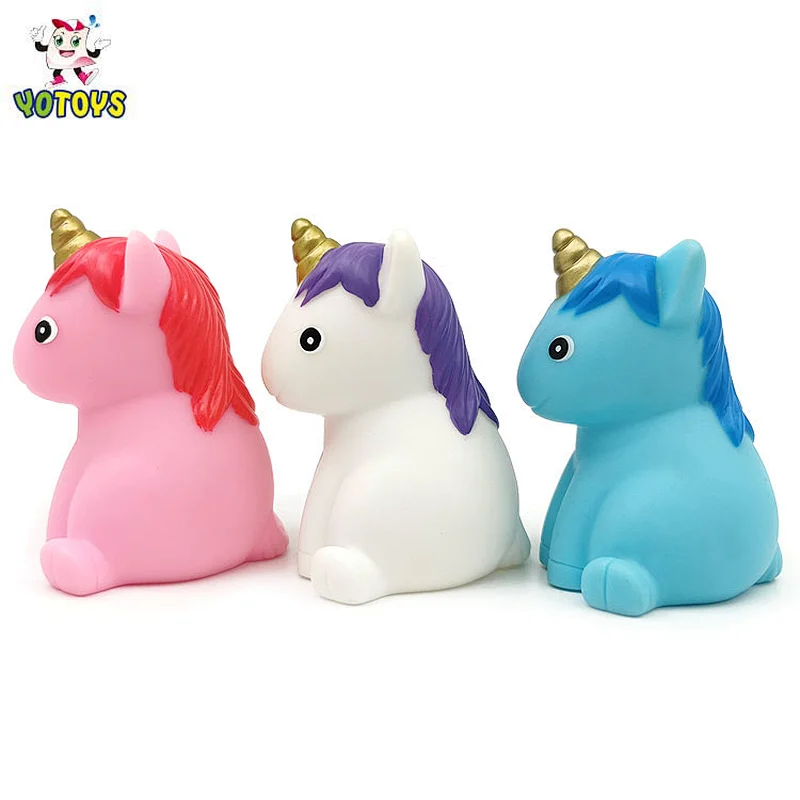 New design cute  PVC Animal Bath Toy factory Audit Children toys Unicorn Toys for babies