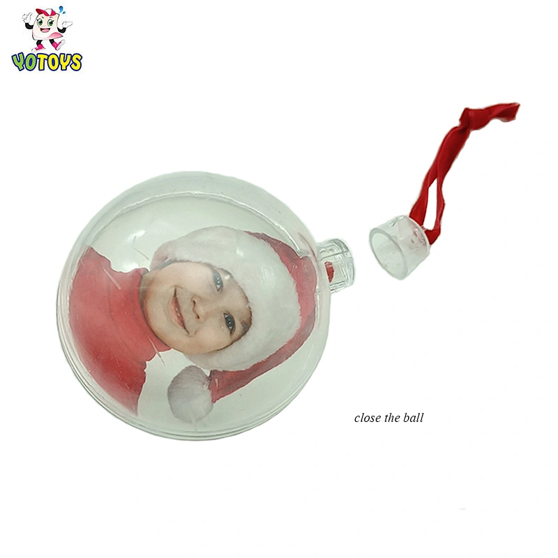 plastic christmas ball ornaments Xmas photo frame for tree decoration christmas photo frame for kids