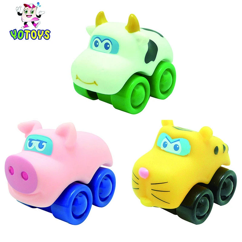 Hot Sale PVC movable cars Vinyl 4 Wheels Vehicle Car Toy for toddler Educational Toys for Kids Boys Gift