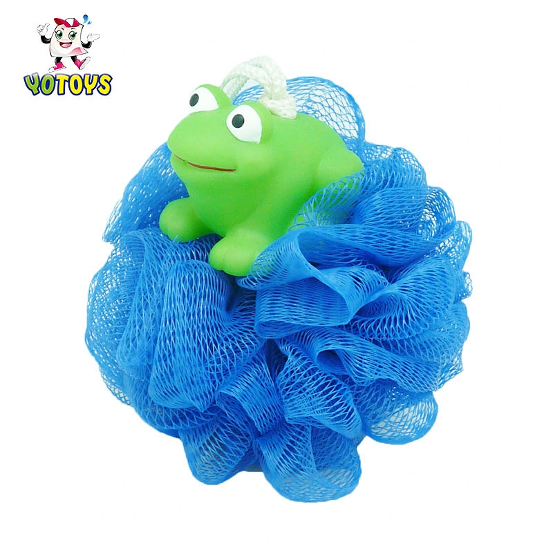 Wholesale High Quality Animal Frog Rubber Duck Babies Bath Ball Shower Sponge Bath Toys for Kids