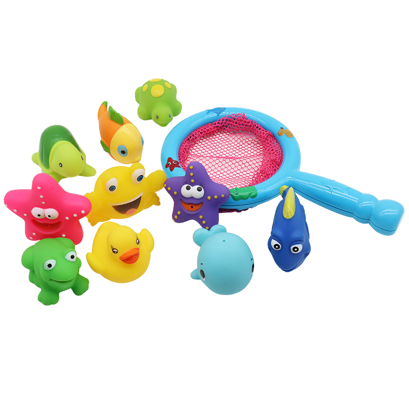 Kids High quality and Funny Floating Plastic Bath Toy Fishing Set with Fishing Net