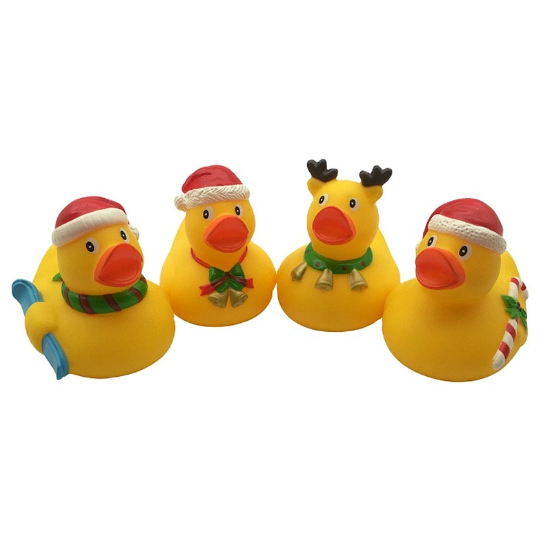 Custom Wholesale Plastic Baby Vinyl Rubber Easter Yellow Duck Christmas Gifts bath Toys for Babies Kids