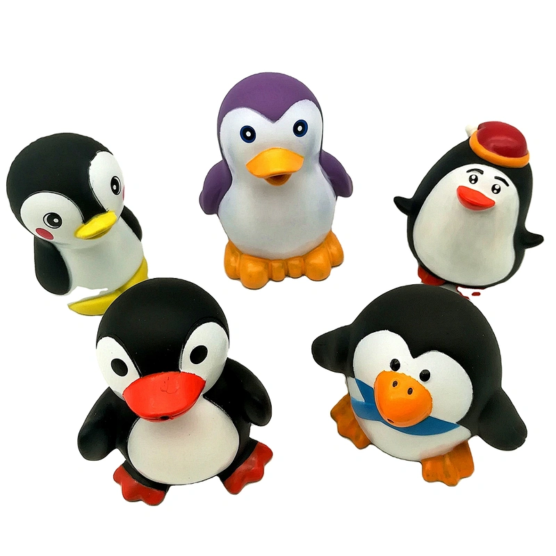 Wholesale Soft Pvc Plastic Rubber Penguin Small Water  Bath Toys Shower Promotion Gift for Kid Toddler