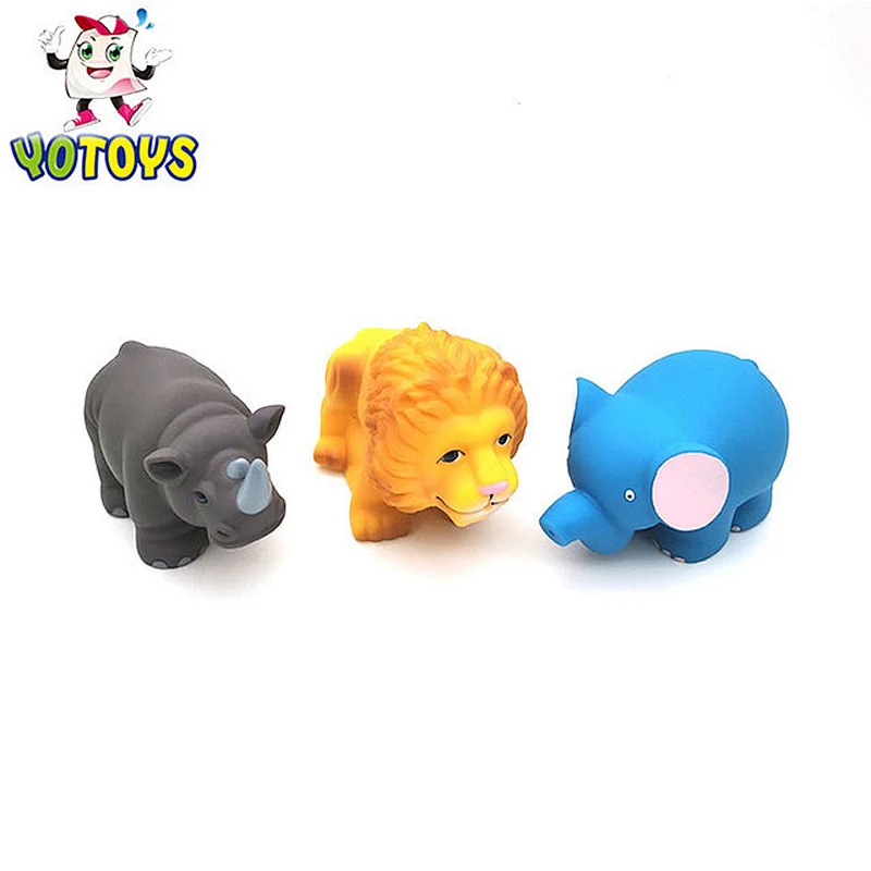Private Customize Vinyl Plastic Forest Animal Hippo Crocodile Squirter Squeaky Bath Toy Set for Kids