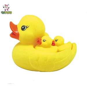 Eco-friendly Plastic Blue Shark Family Bath Boat Toys Set