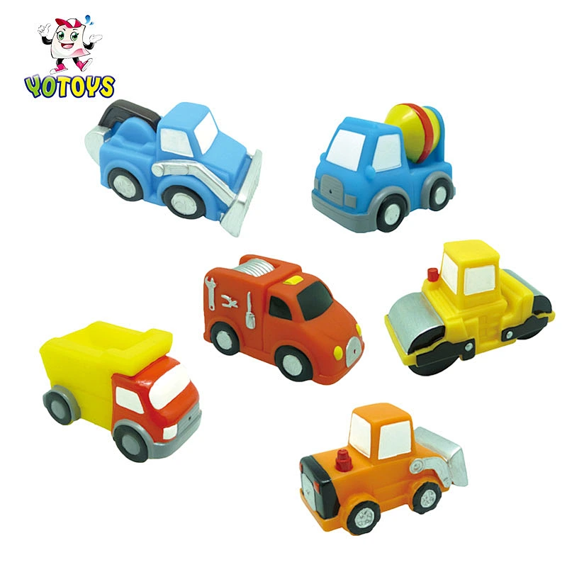 Hot Selling Plastic Vinyl Bath Toys Set Mini Car Boys Toys Squirt Baby Baby Shower Gifts for Kids