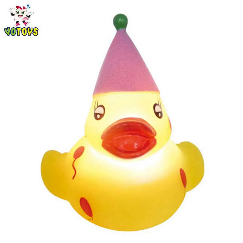 Plastic Rubber Led Light Up Flashing Rubber Duck Water Baby Bath Tub Bathroom Toys for Children Girl