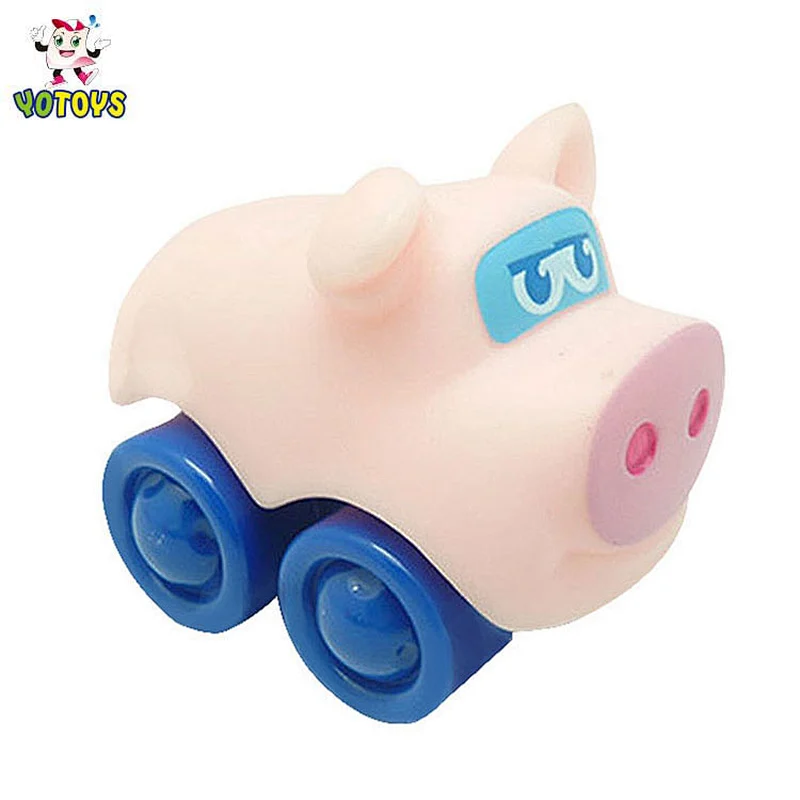 China Manufacturer Eco friendly PVC Vinyl Plastic Animal Car Sets Educational Toys for Baby Boys Gifts