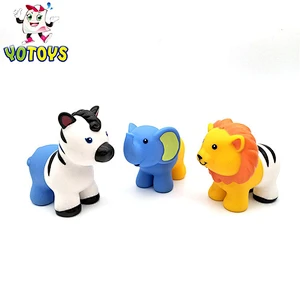 wholesale plastic lion tiger elephant Animals cute family set diy education toy for kids 1 year old baby