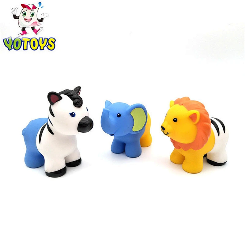wholesale plastic lion tiger elephant Animals cute family set diy education toy for kids 1 year old baby
