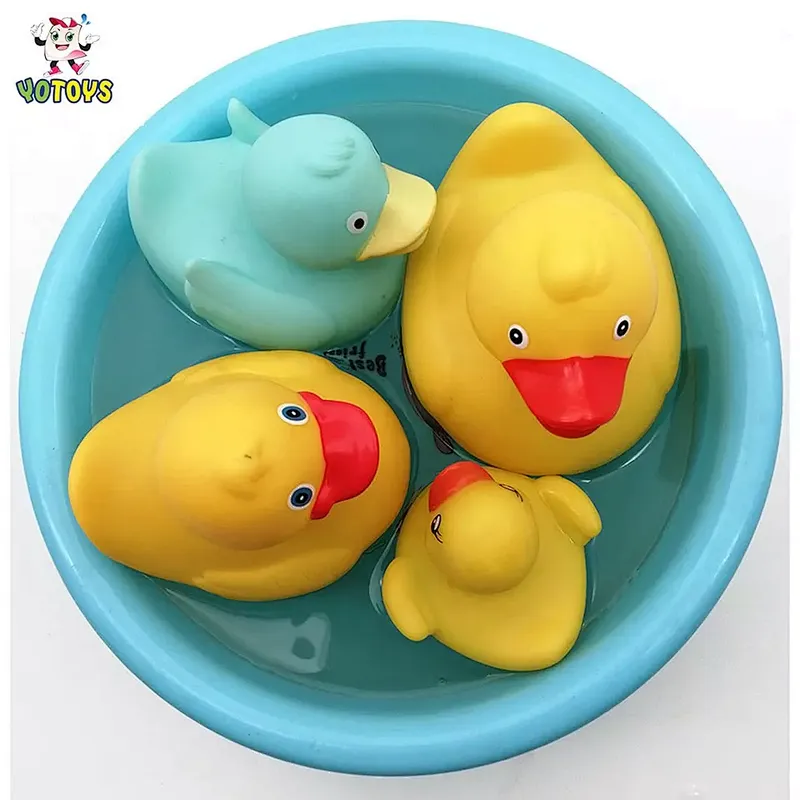 China Manufacturer Supplier Yellow Rubber Duck Squeaky Floating Bath Duck Toys for Toddlers Children