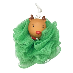Wholesale Bath Sponge Mesh with Animal Figure Washing Bath Shower Ball for Kids Plastic Toy Bathtub