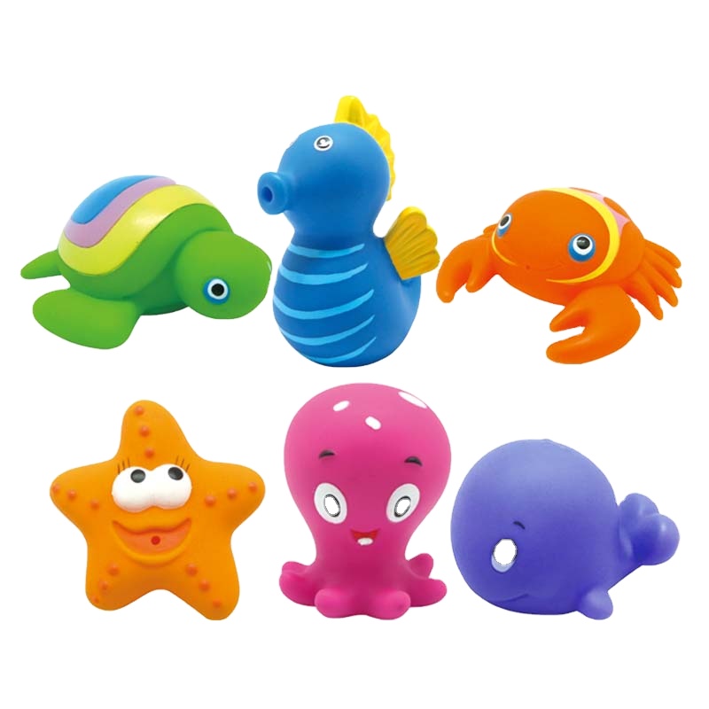 Novelty Lovely Spielzeug Cute Small Mini Plastic Zoo Sea Animal Set Toy Baby Bath Toys Set for Kids