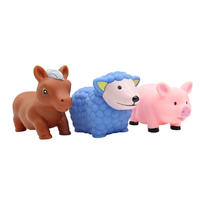 Soft Plastic Rubber Farm Animals Characters Figures Toy Water Shower Bath Game Toys for Girl Baby Kid