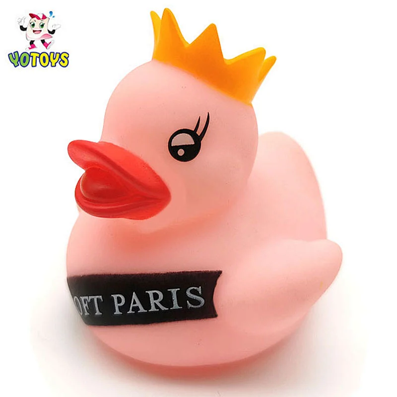 Eco-friendly Plastic Function Changeable Princess Rubber Duck Light up Toy LED bath toys for kids