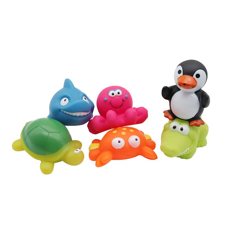 Hot selling Summer Shower Time Play Toy sea Animal shape tortoise bath toy set for kids