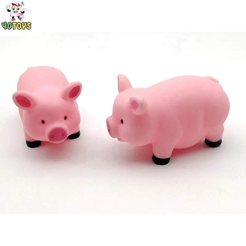 Funny Cute Farm rubber pig Animal Squirting Floating Water Toy roto Vinyl bath Toy set for children