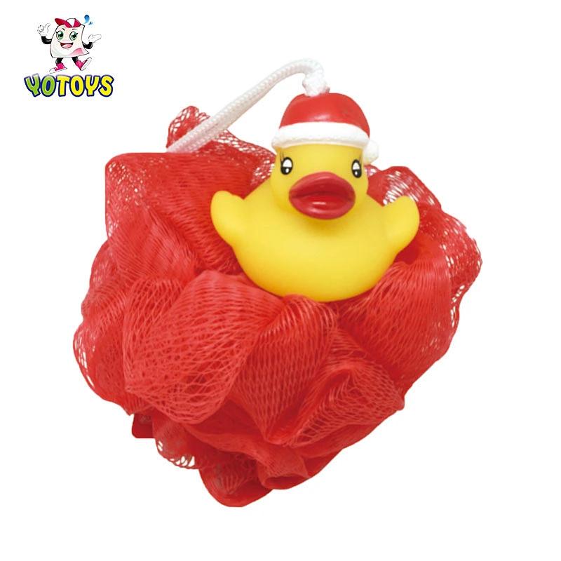 Eco Rubber Duck for Christmas Gift Baby bath Toys Shower Ball Sponges Brushes for Children Toddler