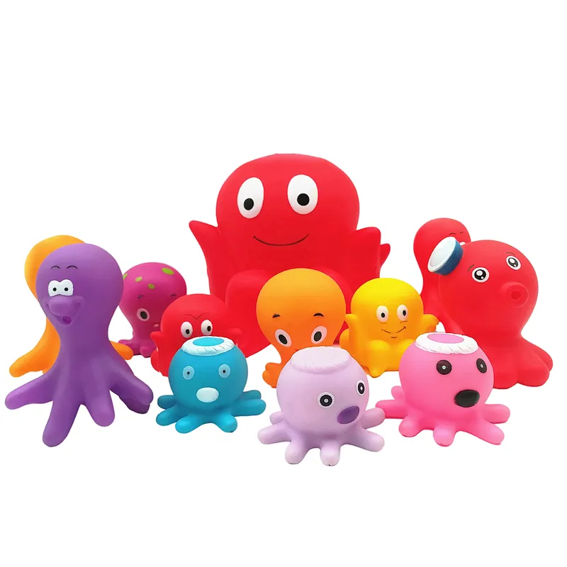 octopus toys unique bath toys sea animals plastic toys made by ISO9001:2015 audit manufacturer