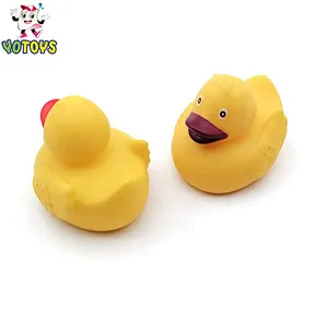 Wholesale Plastic Squeaky Squirt Animal Rubber Yellow Duck Baby Water Bath Toys for Kids