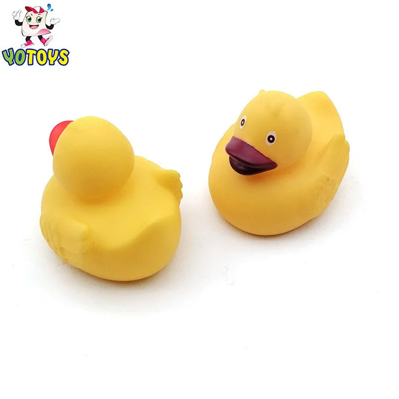 Wholesale Plastic Squeaky Squirt Animal Rubber Yellow Duck Baby Water Bath Toys for Kids