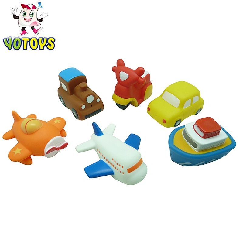 New Popular Baby Bath Toy Set Soft Rubber Plastic Car Toys Sets Vehicle Bath Toys for Kids Children Babies Phthalate Free Vinyl
