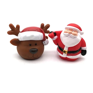 New decorative accessories Santa Claus reindeer plastic rubber bath toys Christmas gift for kids baby
