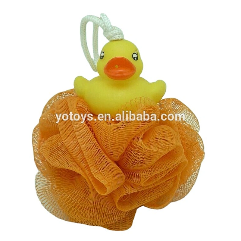 Wholesale Bath Sponge Mesh with Animal Figure Washing Bath Shower Ball for Kids Plastic Toy Bathtub