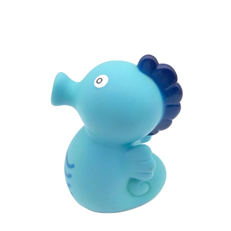 manufacturer dongguan sale sea horse rubber plastic sea animal toy red squirt bath toys for kids child