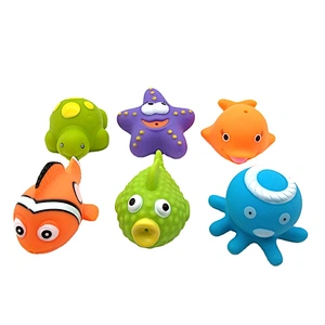Custom marine bath toys Soft pvc toys for swimming pool Sea Animal Bathing Toy for Baby