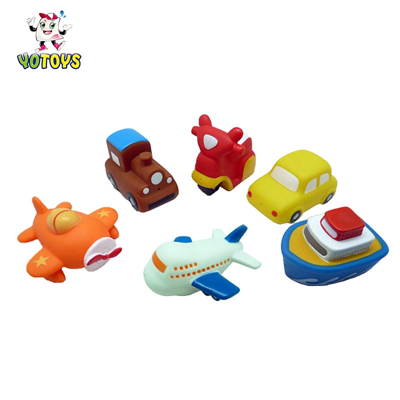 Walmart Target Audit Factory Soft Pvc Small Airplane Car Toy Set Baby Bathtub Toy for Kids