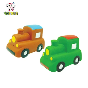 Factory Soft Plastic Mini Toy Rubber Transportation Tool Car Vehicle Squirt Bath Toy for Boy Kids Gift