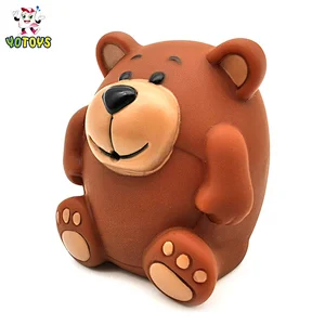 Baby Soft Animal Round Bear Cow Monkey Pig Penguin 6pcs Shape Squirtes Bath Toys for Kids