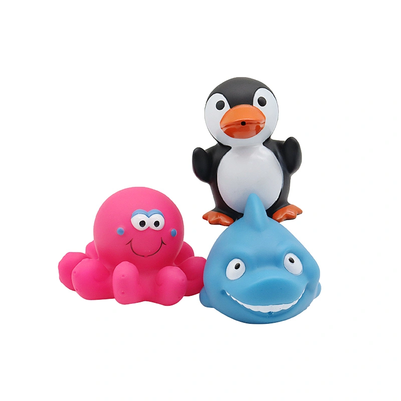 Fishing Game Sea Animal Figure Penguin Dinosaur Frog Game Toys Squirt Bath Tub Toy Set for Kids Gift